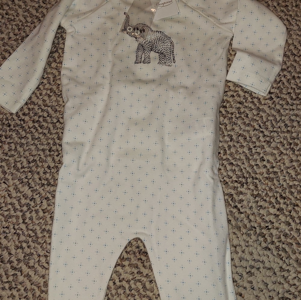Bonpoint 6 months footie new with tag in gift box